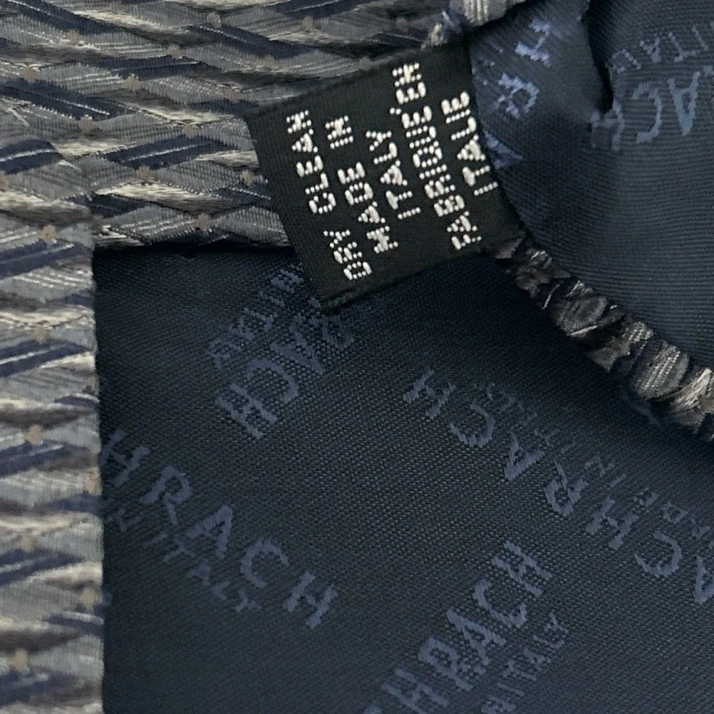 Bachrach 100% Silk Textured Weave‎ Pattern Men's Tie Made In Italy 59
